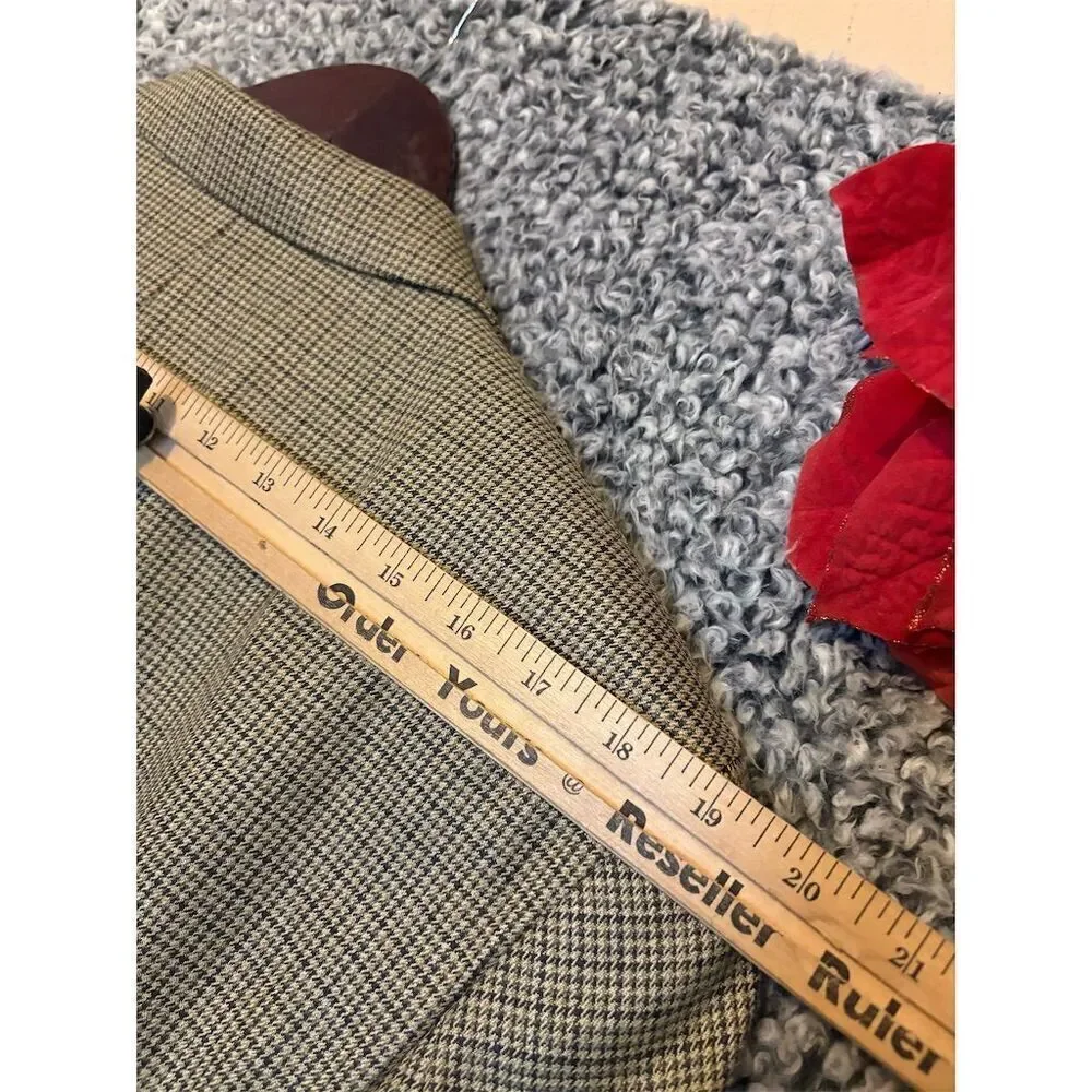 Michael Kors Men's Black Check Blazer Jacket Size 42 LFormal Wear